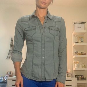 Guess jean button up